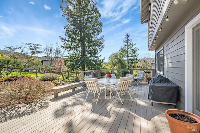 deck with grilling area