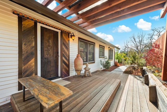 view of wooden terrace