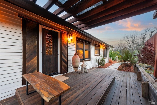 view of wooden terrace