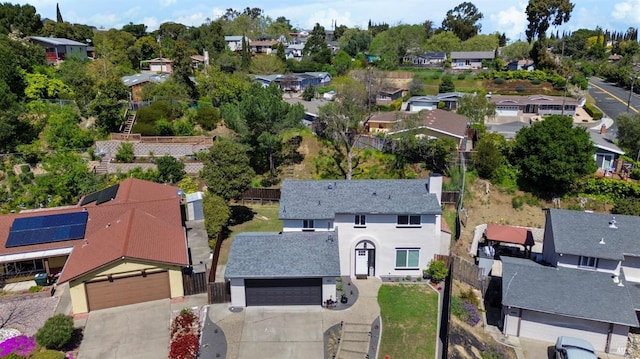 bird's eye view with a residential view