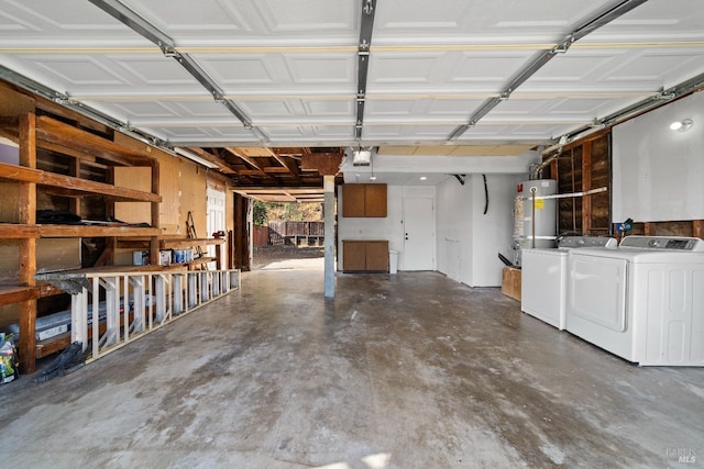 483 Rinconada Ct, Benicia, CA 94510 - garage with independent washer and dryer, water heater, and a garage door opener