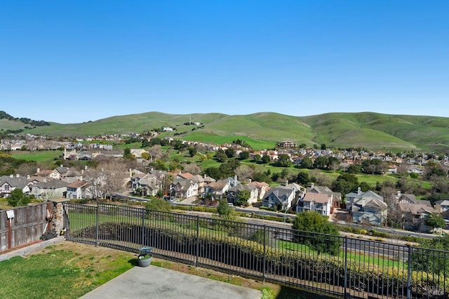 mountain view with a residential view