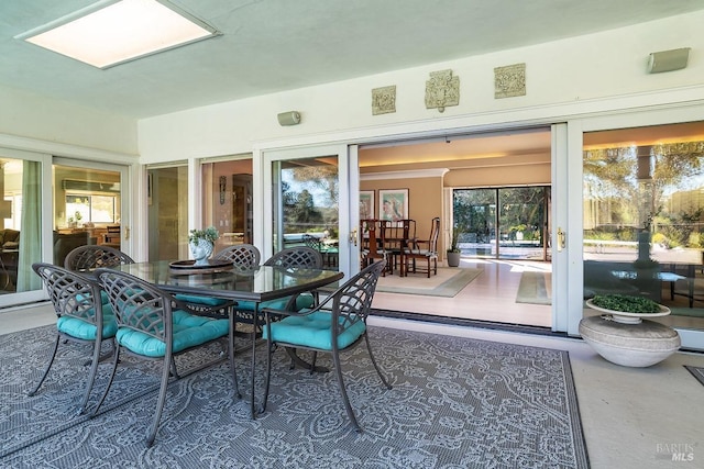 view of sunroom