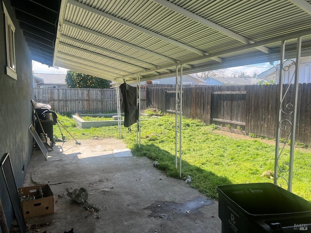 view of patio / terrace with a fenced backyard