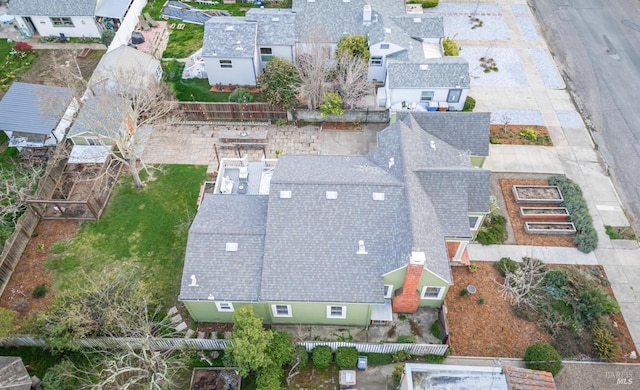 aerial view featuring a residential view