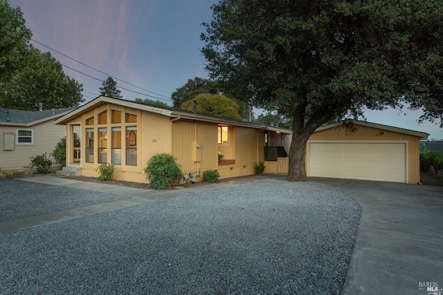 view of front of home featuring driveway