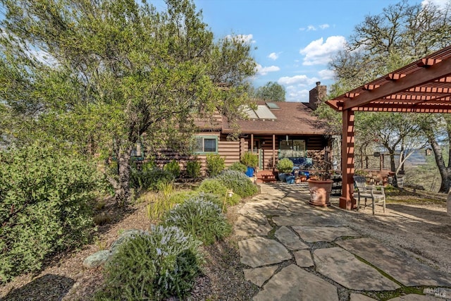 view of patio / terrace featuring a pergola