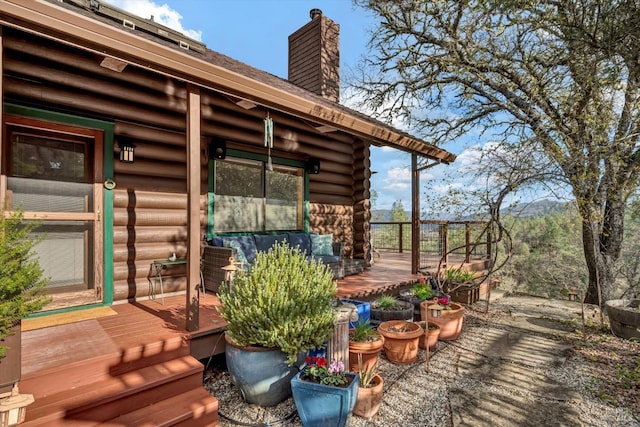 view of wooden deck