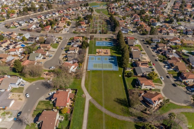 aerial view featuring a residential view