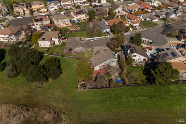 bird's eye view with a residential view