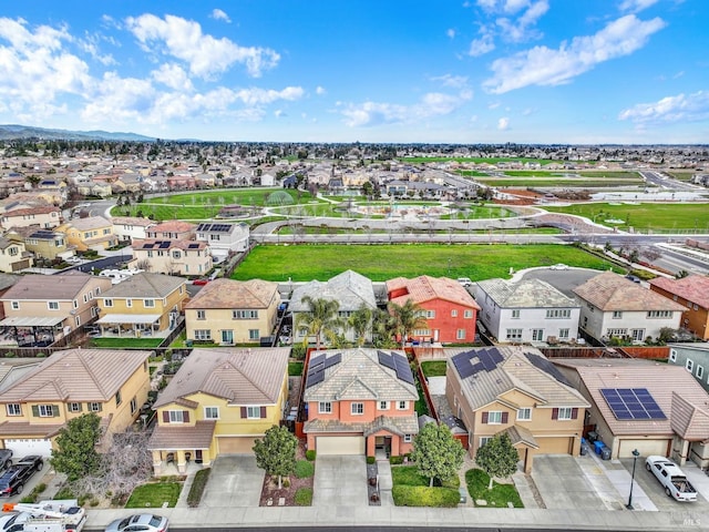 drone / aerial view with a residential view