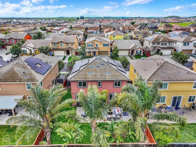 bird's eye view with a residential view