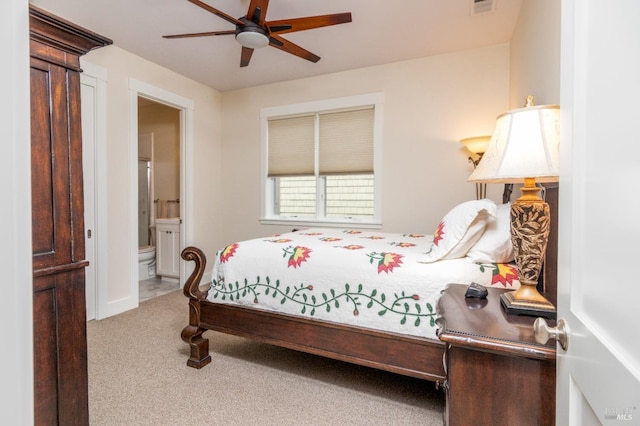 605 Center St, Healdsburg, CA 95448 - bedroom with baseboards, visible vents, ceiling fan, and carpet floors