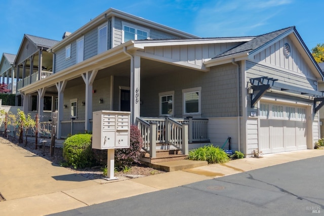 view of front of property featuring board and batten siding