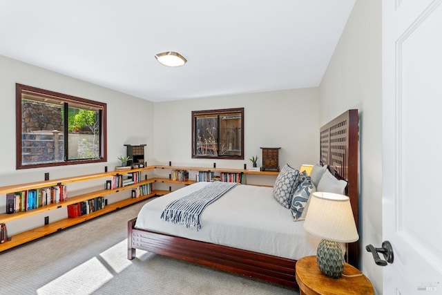 bedroom with carpet