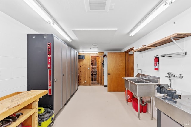 storage room featuring visible vents