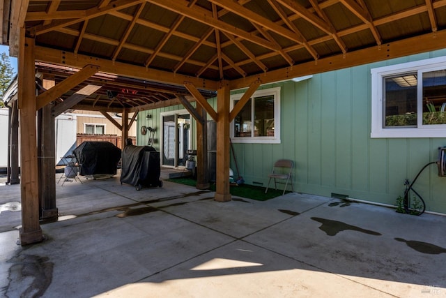 view of patio / terrace featuring a gazebo