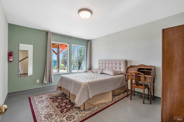 bedroom with baseboards