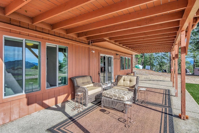 view of patio / terrace with an outdoor hangout area