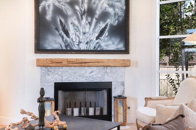 details with a high end fireplace