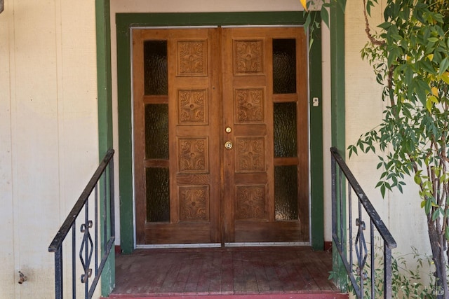 view of doorway to property