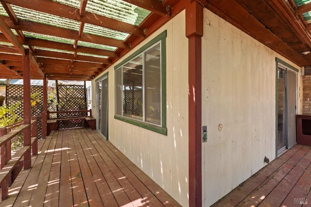 view of wooden terrace