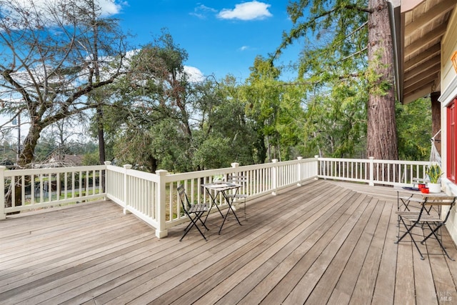 view of wooden deck