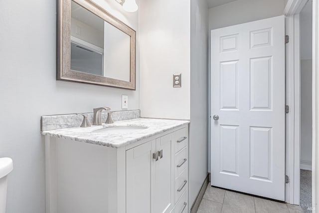 bathroom featuring vanity and tile patterned floors