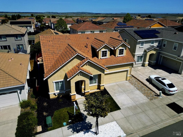 bird's eye view featuring a residential view