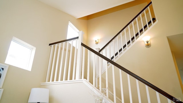 view of stairway