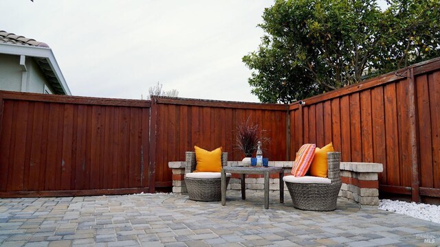 view of patio / terrace featuring a fenced backyard