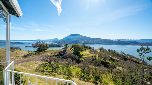 property view of mountains with a water view