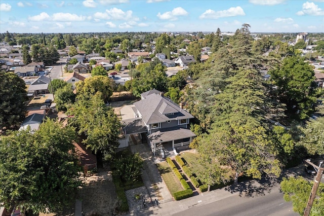 aerial view with a residential view