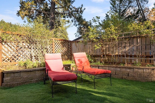 view of patio / terrace featuring a fenced backyard