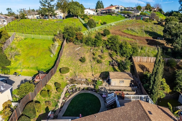 bird's eye view featuring a residential view