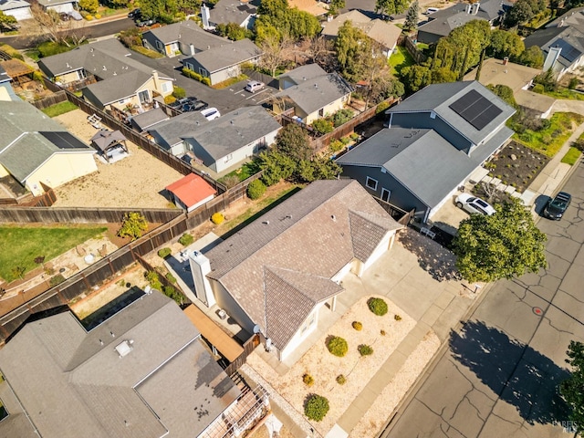 aerial view with a residential view