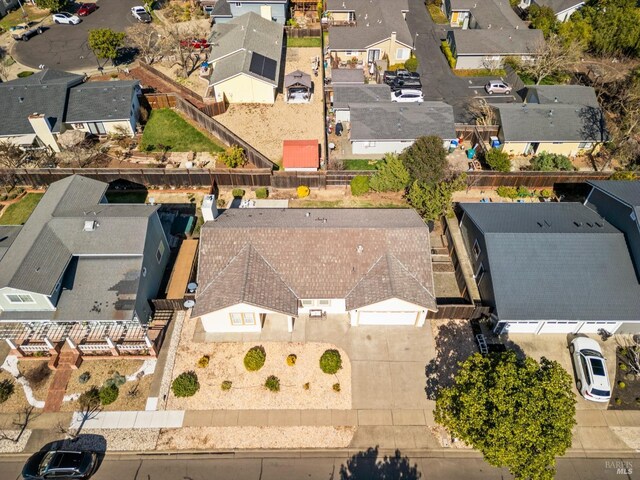 aerial view featuring a residential view