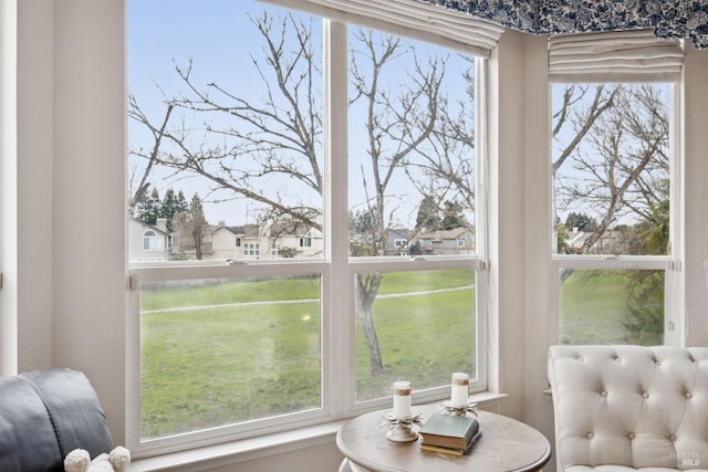 interior space featuring a residential view