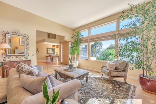 7 Highland Ave, San Rafael, CA 94901 - living area with baseboards and wood finished floors
