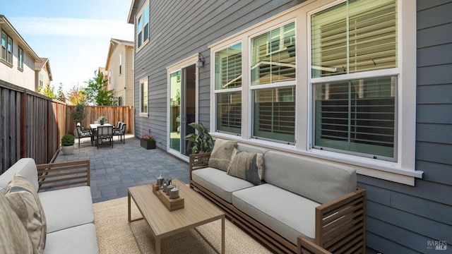 1623 Winterberry Ln, Rohnert Park, CA 94928 - view of patio featuring an outdoor hangout area, outdoor dining area, and a fenced backyard