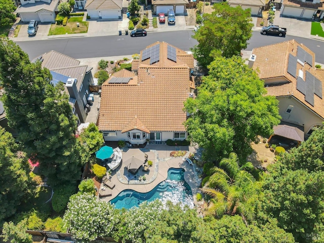 drone / aerial view with a residential view