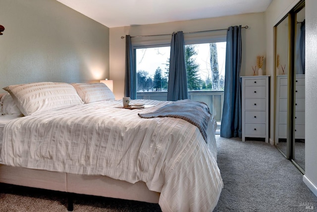 bedroom featuring carpet flooring