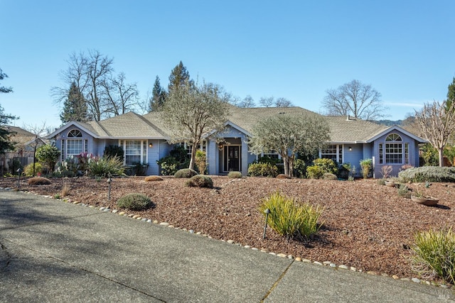 view of single story home