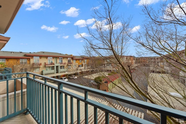 balcony with a residential view