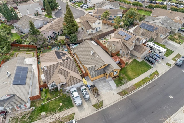 bird's eye view with a residential view