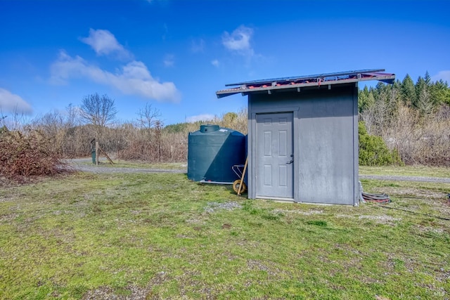 view of shed