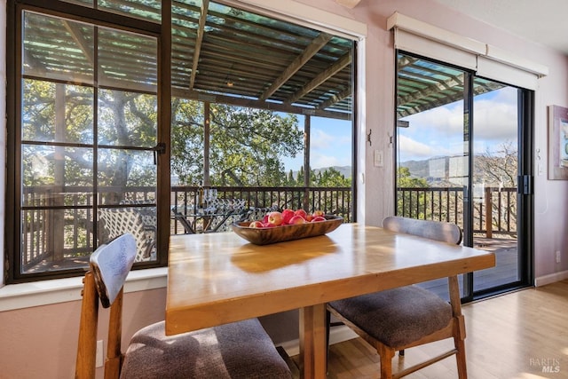 view of sunroom