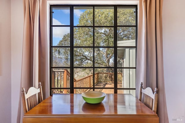 dining area with plenty of natural light