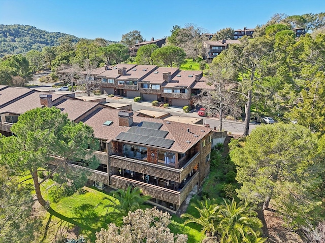 aerial view with a residential view