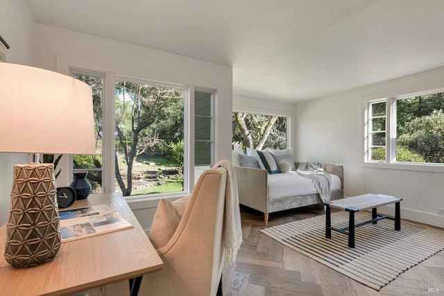 bedroom featuring baseboards